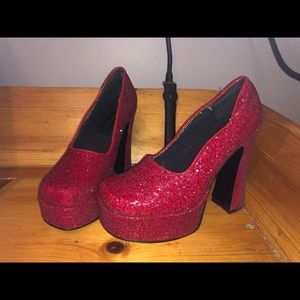 Platform Ruby Glitter Heels 7 Hot Topic